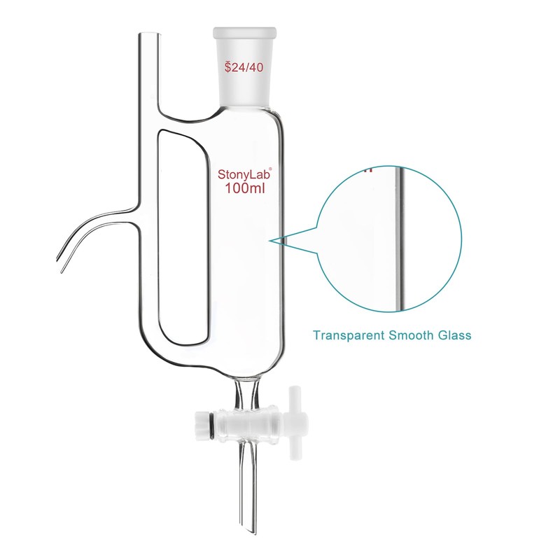 stonylab Water Oil Receiver Separator with 24/40 Lab Supply, 100