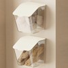 4PCS Kitchen Storage Box Wall Mount Plastic Food Container with