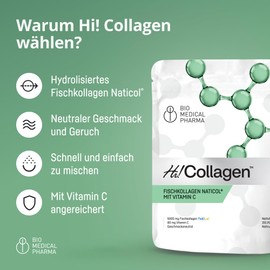Marine Collagen Powder with Vitamin C - 152.9 g - Naticol Type 1 Fish Collagen Hydrolysate - Pure Collagen Peptides - Tasteless, Easily Soluble