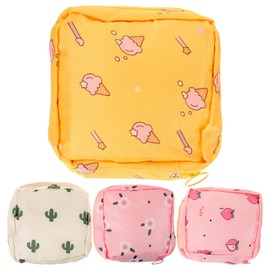FOMIYES 4pcs Portable Sanitary Napkin Organizer Bag Period Pouch for Women Cute Storage for Office and Outdoors Stylish and Practical for Pads Makeup and Essentials