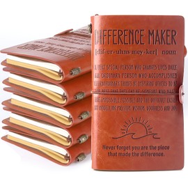 Difference Maker Gifts Thank You Appreciation Quote Gift for Teacher Employee Difference Coworker Maker Manager Coach Mentor Best Mom Boss Women Leader Definition Leather Planners 6PCS