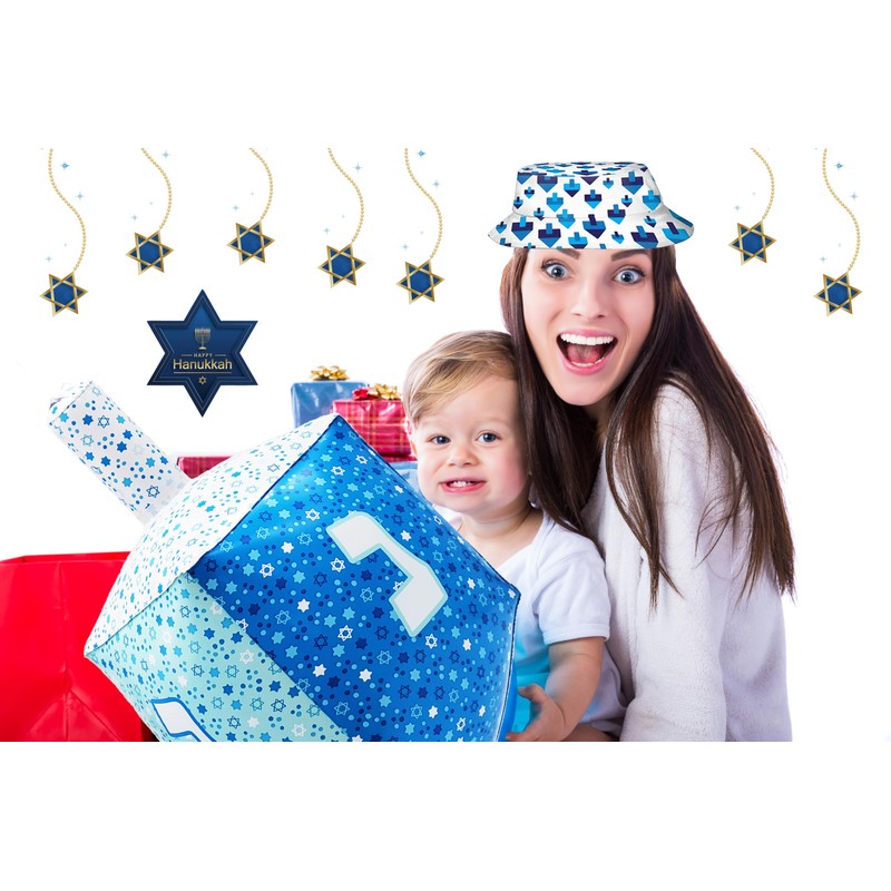 The Dreidel Company 2 Foot Hanukkah Inflatable Dreidel, Chanuka Party