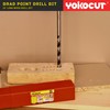 Brad Point Drill Bits Set, 15pcs 12 Inch Long Wood