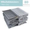 Laguelle 80 Plastic Clothes Pegs, Durable and Reusable, Ideal for