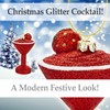 VFM - Red Glitter Cocktail Decoration Hand Painted Hanging Christmas