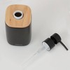 Sealskin Mind Soap Dispenser 200ml Cement Wood Detail Black