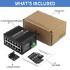 ATROODAC Industrial 12 Port Gigabit PoE Switch, DC 12-48V to