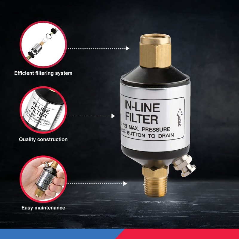 NEIKO 30253A Water and Oil Separator for Air Line |