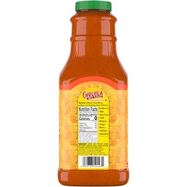 Cholula Chili Garlic Hot Sauce, 64 fl oz - One 64 Fluid Ounce Bulk Container of Chili Garlic Hot Sauce with Mexican Peppers, Garlic and Signature Spices, Perfect for Eggs, Wings, Fries and Popcorn