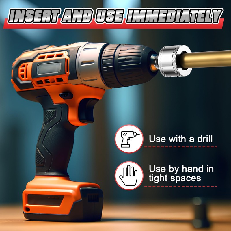 Dreyoo Professional Copper Pipe Cleaner Set, 3 Piece 1/2" 3/4"