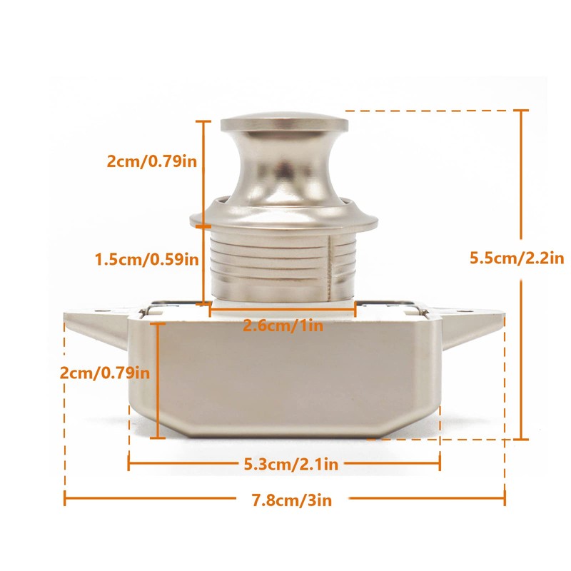 Hotiko 5pcs Push Button Cabinet Latch Lock for RV Motorhome