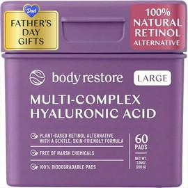 Body Restore Bakuchiol Toner Pads – Regalo del Día del Padre para papá, cuidado de la piel coreano, limpieza facial con niacinamida y ácido hialurónic
