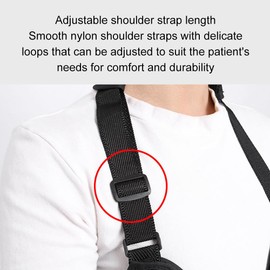 Kiuiom Arm Support, Shoulder Strap, Adjustable Arm Strap with Breathable Mesh for Men and Women, Arm Sling Shoulder, Arm Bracer, Crooked Shoulder, Armband, Arm Bandage, 1 Piece