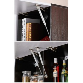 Cabinet Door Safety Lift Support,Gas Struts Lift Support Soft Close,Safety Lift Struts Springs Shocks for Toy Box, Down Stay, Hinge Close Lid Support 100N/22.5lb /10kg 【Set of 2】