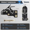 Tinivalee 2-5/16" Adjustable Trailer Coupler Heavy Duty Channel-Mount, Capacity 15000LBS
