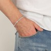 Bracelets for Mens Gifts, Mens Silver Bracelet Cuban Link Bracelets