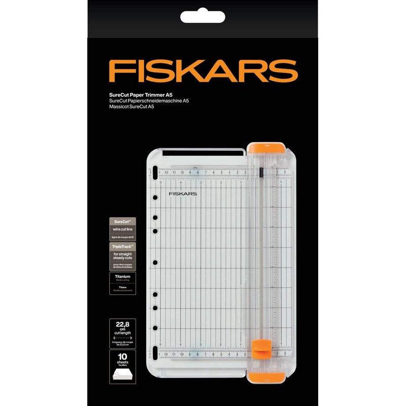 Fiskars SureCut 1077798 Portable Paper Trimmer A5 Portrait A4 Landscape