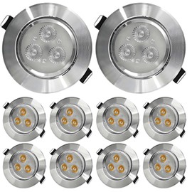 Megaluz L06DC03W Lampara de techo led empotrable 3w, plafones led para techo, diseño metálico, ahorro de energía, Luz Calida, 210 Lumenes (10)