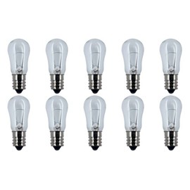 CEC Industries #6S6 24V Bulbs, 24 V, 6 W, E12 Base, S-6 Shape (Box of 10)