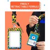 ID Badge Holder with Retractable Lanyard and Keychain, Badge Reel