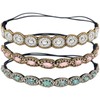 Gmlawsc Fashion Rhinestone Beaded Hairbands for Women – 3-Piece Handmade