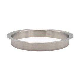 Outwater 8" (Nominal) Diameter x 1" Height 304 Polished Stainless Steel Trash Grommets for Countertop Inserted Trash Chutes