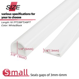 Weather Stripping Door Seal Strip for Frame,Window Insulation Soundproofing Strip for Winter,Door Draft Stopper for Side of Front Exterior Door Gap Filler,Weatherstripping(S-White,39FT)