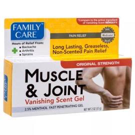 Family Care Muscle & Joint Vanishing Scent Gel 2.5% Menthol Fast Penetrating Gel