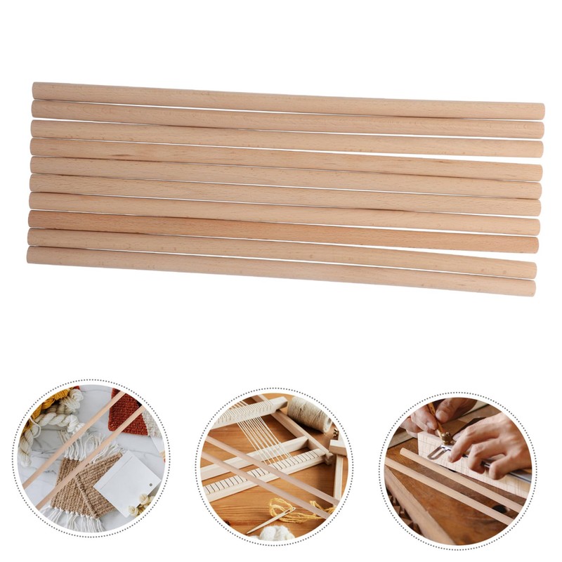 Gadpiparty 10pcs DIY Drumstick Craft Wood Sticks Natural Wood Rods