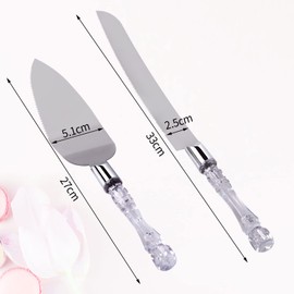Jedids Cortador de Pastel, Juego de Cuchillos y Servidores para Tartas de Boda, Juego de Corte de Pasteles para Tartas de Boda, Incluye Cortador de Pasteles y Servidor de Pasteles