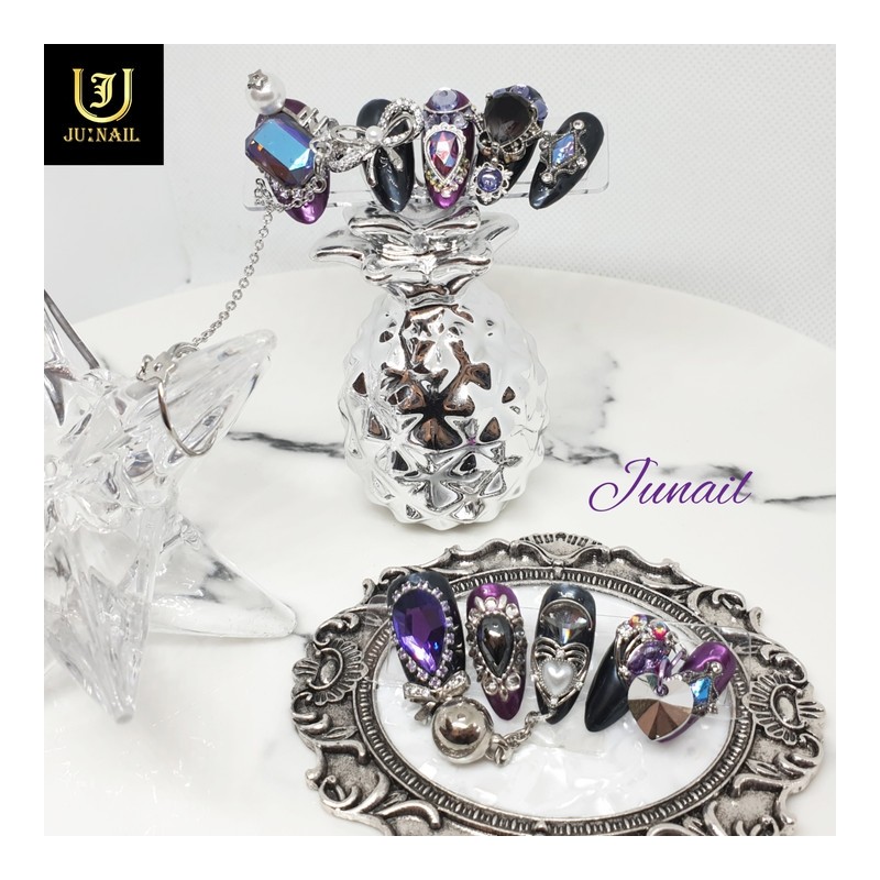 ❗Limited❗ Aurora handmade nail tips - Long stiletto / ❗한정❗