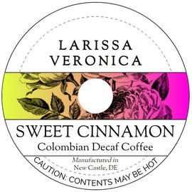 Sweet Cinnamon Colombian Decaf Coffee (Single Serve K-Cup Pods) (Gourmet, Naturally Flavored, Whole Coffee Beans) (12 pods, ZIN: 574748) - 2 Pack