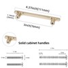 POVEFONK 10 Pack 3 inch(76mm) Champagne Bronze Kitchen Cabinet Handles