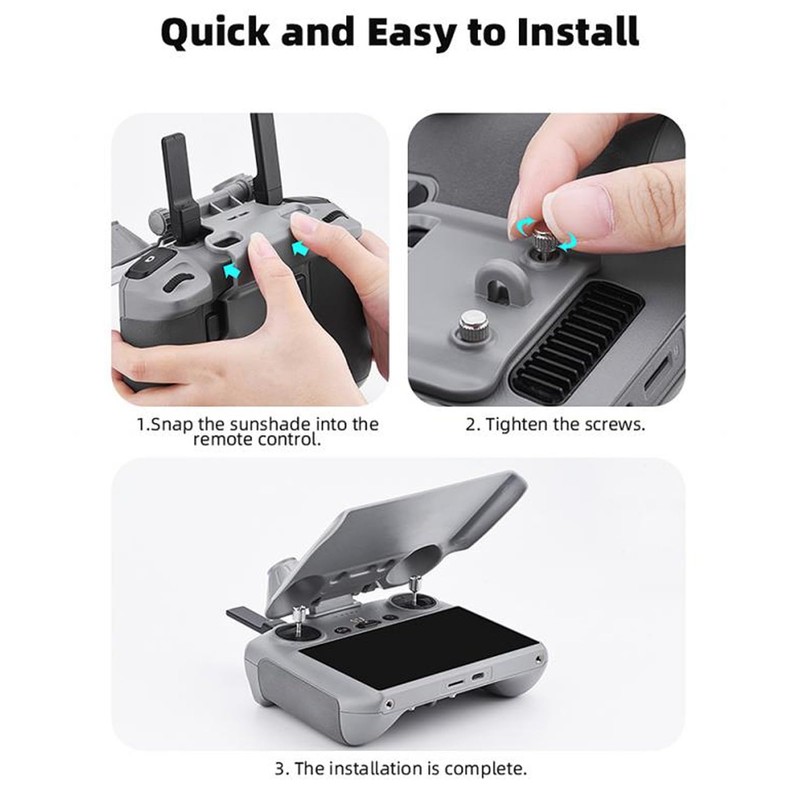 Drone Controller Sunshade, Adjustable Angle, Foldable Design, Sun Hood Screen