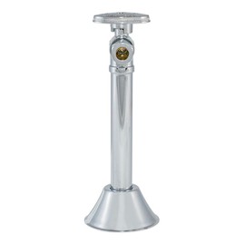 Eastman 1/2 inch Sweat x 3/8 inch OD Compression Quarter Turn Angle Stop Valve with Extension Tube, Brass Plumbing Fitting, Chrome, 10742LF