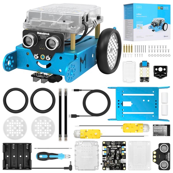 Makeblock mBot Robot Kit, STEM Projects for Kids Ages 8-12 Learn to Code with Scratch Arduino, Robot Kit for Kids, STEM Toys for Kids, Computer Programming for Beginners Gift for Boys and Girls 8+