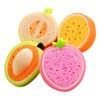 IWOWHERO 4pcs Kids Bath Sponges Fruit-Shaped Bath Tools for Baby