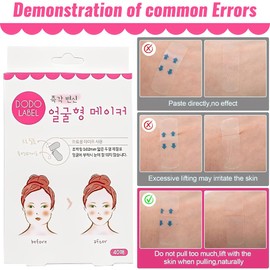 ZKGYUS 160pcs Face Lifting Tape, Facelift Sticker, Facelift Tape, Lift Face Sticker, Face Lift Patch, Invisible Thin Face Sticker, V-Shape Face Conceal from Makeup Facelifting