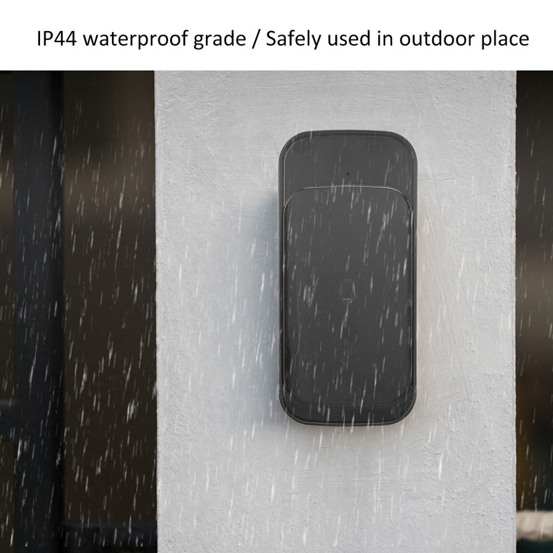 Wireless Doorbell Kit 38 Melodies 4 Volumes Waterproof 918.6ft Operating