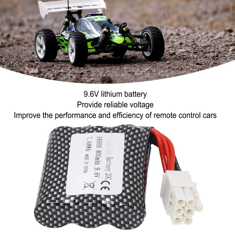 9.6V RC Car Battery 800mAh High Rate Portable Lithium Battery