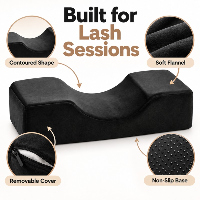 Lash Extension Pillow for Salon Use – High-Resilience Sponge Headrest
