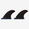 Plastic Fins Quad Rear Fins (Twin) S Black Single Tab