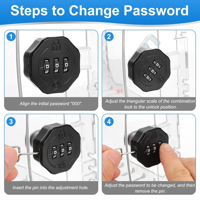 PATIKIL Thermostat Lock Box with Combination Lock, Universal Clear Thermostat