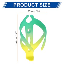 sourcing map 2pcs Bike Water Bottle Holder Lightweight Plastic Bicycle Bottle Cages Cycling Cup Holder with Screws for MTB Mountain Road Gravel,Green