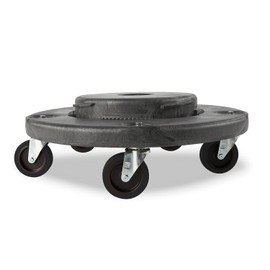Trash Can Dolly Heavy-Duty | 5 Casters | 460 Lb Capacity | 18" Gray