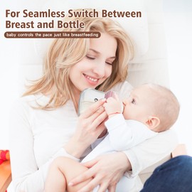 Beilastarx Glass Baby Bottles with Natural Response Nipple Size SS - Anti Colic Baby Bottles Wide Neck Slow Flow Baby Bottle (Multicolor, 4oz (Pack of 2))