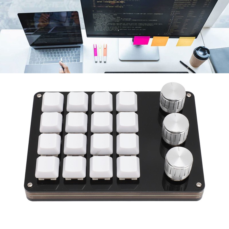 Mini 16 Key Keypad with 3 Knob Custom Programming Hot