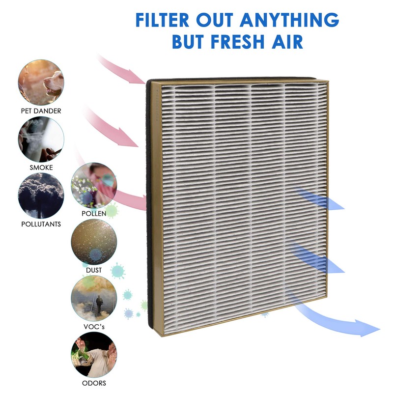 Flintar TT-AP002 H13 True HEPA Replacement Filter, Compatible with TaoTronics