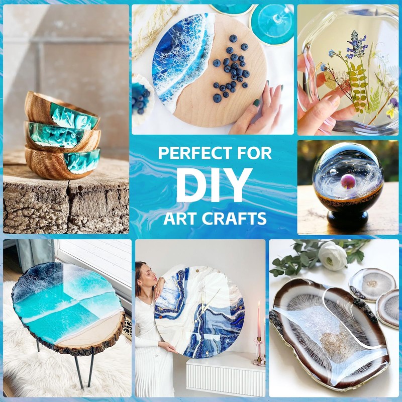 ZYNNORIX Epoxy Resin Kit, Crystal Clear Epoxy Resin,Strong, Durable, not
