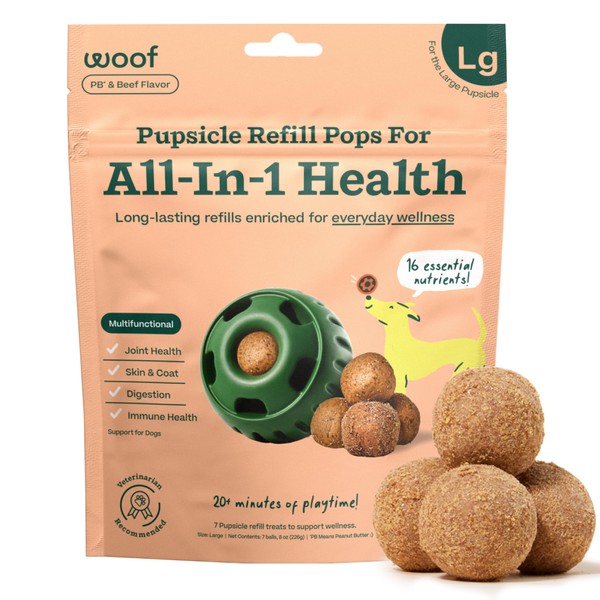 WOOF WOOF Pupsicle Refill Pops for All-in-1 Health - Long-Lasting